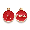 Alloy Enamel Pendants X-ENAM-S124-01B-07H-1