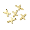 Rack Plating Brass Letter Connector Charms KK-C007-38G-X-1