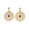 Brass Micro Pave Cubic Zirconia Pendants KK-E068-VC461-2