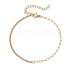304 Stainless Steel Box & Paperclip Chains Bracelets for Women BJEW-JB13344-2