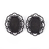 Zinc Alloy Brooch Findings PALLOY-WH0066-23E-1