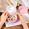 Round PU Leather & Plastic Jewelry Set Storage Box CON-TAC0014-06B-6