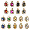  18Pcs 9 Colors UV Plating Alloy Pendants ALRI-TA0001-20-2