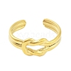 Real 18K Gold Plated 304 Stainless Steel Open Cuff Rings for Women RJEW-B061-01G-08-2