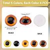   20Pcs 5 Colors Glass Craft Eyes Cabochons DOLL-PH0001-51-2