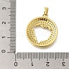 Rack Plating Brass Cubic Zirconia Pendants KK-M079-22G-3