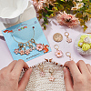 12Pcs 6 Style Alloy Enamel Sakura & Peach & Plum Blossom Charm Locking Stitch Markers HJEW-PH01645-4