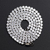 Hip-hop Street Style Titanium Steel Rhinestone Cup Chains Necklace for Men and Women FN4235-2-1