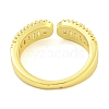 Brass Micro Pave Clear Cubic Zirconia Cuff Finger Rings for Women RJEW-B069-09G-3