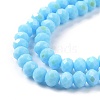 Electroplate Opaque Solid Color Glass Beads Strands X1-EGLA-A034-P8mm-L11-3