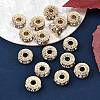 Rack Plating Flat Round Alloy Rhinestone Beads LS-RB-D293-02LG-4