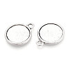 Tibetan Style Alloy Pendants Cabochon Settings PALLOY-N178-12AS-C-2