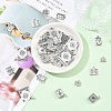 50Pcs 5 Styles Tibetan Style Alloy Pendants FIND-YW0011-41-4