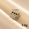 Stylish 304 Stainless Steel Enamel Cuff Ring BK9013-1-1