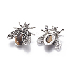 Natural Tiger Eye Brooches G-A176-D11-2