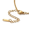 201 Stainless Steel Cable Chain Rectangle with Letter Pendant Necklaces NJEW-M070-01G-T-3