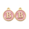 Golden Plated Alloy Enamel Charms ENAM-S118-07B-1