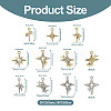 18Pcs 9 Style Brass Micro Pave Clear Cubic Zirconia Pendants KK-TA0001-10-3