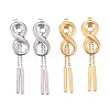 304 Stainless Steel Chain Tassel Earrings EJEW-I248-30-1