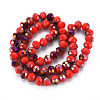 Electroplate Opaque Glass Beads Strands LS-EGLA-A034-P8mm-F20-2