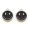 Light Gold Tone Alloy Enamel Pendants ENAM-N056-197F-2