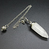 Natural Quartz Crystal Bullet Cone Pointed Dowsing Pendulums PW-WG2823D-10-1