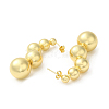 Rack Plating Brass Round Ball Dangle Stud Earrings EJEW-Q786-04G-2