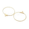 Brass Hoop Earring Findings KK-H503-30G-2