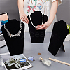 Velvet with Paperboard Necklace Bust Display Stands NDIS-WH0017-05A-3