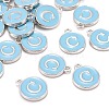 Platinum Plated Alloy Enamel Charms X-ENAM-S118-04C-P-4