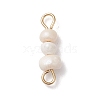 Natural Cultured Freshwater Pearl Potato Beaded Links PALLOY-JF04645-01-3