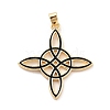 Rack Plating Brass Enamel Pendants KK-C063-07G-1