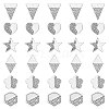 Unicraftale 48Pcs 6 Style Ion Plating(IP) 304 Stainless Steel Pendants STAS-UN0045-26-1