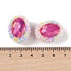 Handmade Luminous Polymer Clay Glass Rhinestone Beads CLAY-H003-05E-4