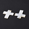 Natural Freshwater Shell Connector Charms SSHEL-C011-05-4