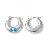 316 Stainless Steel Hoop Earrings EJEW-I282-01B-02P-2