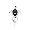 Natural Obsidian Teardrop Pendants PW-WG60016-06-1