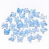 Transparent Spray Painted Glass Charms X-GLAA-T016-21A-1