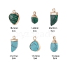 12Pcs 6 Style Synthetic Malachite & Turquoise Pendants G-LS0002-20-4