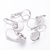 Brass Leverback Earring Findings X-KK-H023-N-NF-1