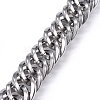 Tarnish Resistant 304 Stainless Steel Curb Chains Bracelets BJEW-E346-24P-2