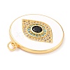 Real 18K Gold Plated Brass Micro Pave Cubic Zirconia Pendants ZIRC-L100-084G-05-4