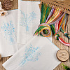3Pcs 3 Style Vase & Flower Pattern DIY Display Decoration Embroidery Beginner Kit DIY-TA0006-16-7