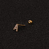 316L Surgical Stainless Steel Micro Pave Clear Cubic Zirconia Cartilage Earrings WG3A850-02-2