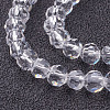 Half-Handmade Transparent Glass Beads Strands X-GF4mmC01-1