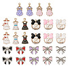  26Pcs 13 Styles Alloy Enamel with Crystal Rhinestone Pendants ENAM-TA0001-68-10