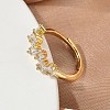 Adjustable Brass Micro Pave Cubic Zirconia Finger Rings RJEW-C163-26B-G-3