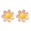 304 Stainless Steel Enamel Stud Earrings EJEW-B009-18G-5