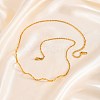 Stainless Steel Wavy Line Choker Necklaces PW-WG07BB7-01-4