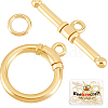 Beebeecraft Brass Toggle Clasps KK-BBC0013-60G-1